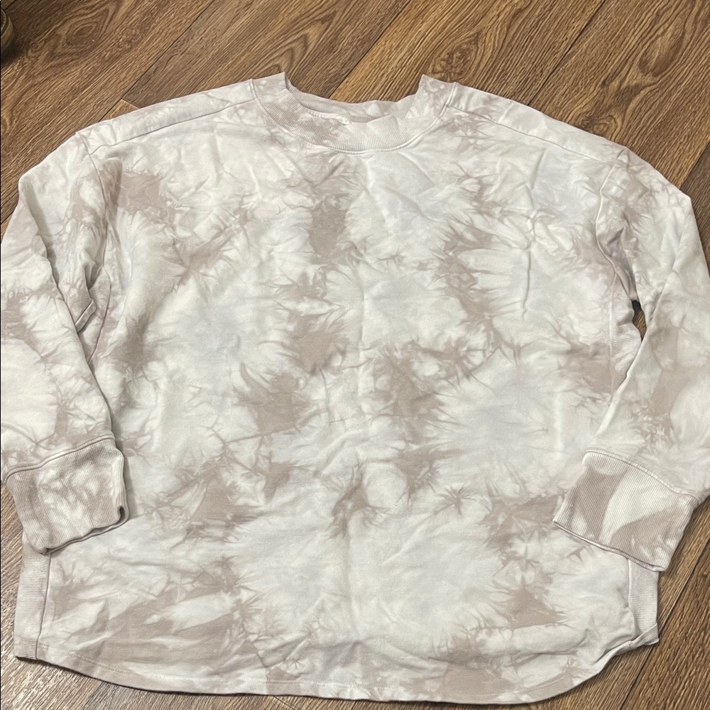 All in Motion Tie-Dye Sweatshirt - Cream and Brown